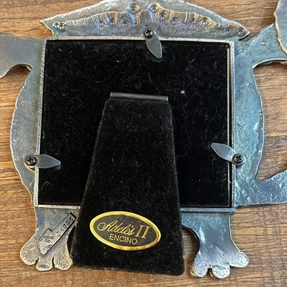 Vtg Ashleigh Manor Pewter Cat Picture Frame Ruth Reynolds Darby Folk Frames 1996